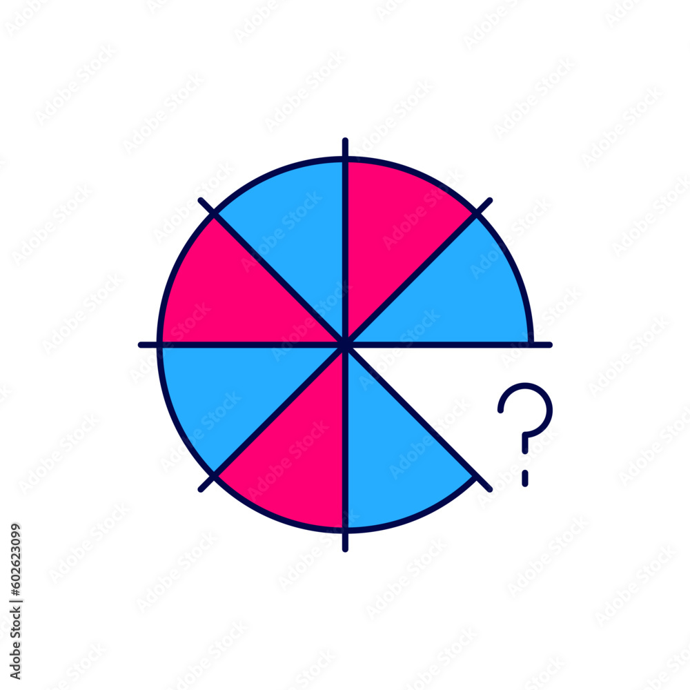 Obraz premium Filled outline Circle of pieces icon isolated on white background. Vector