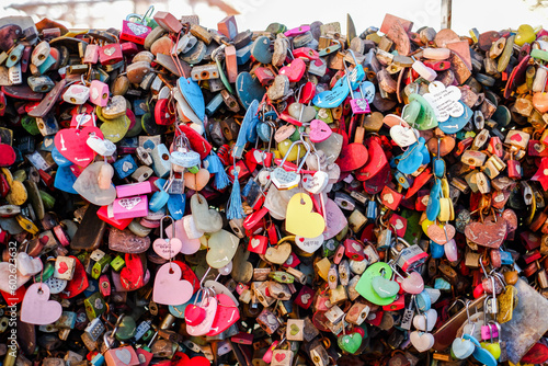 The group of lock keys at the Seoul tower, South Korea. © Akarat