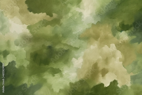 abstract grunge and rough background. green drawing in watercolor or oil with brush strokes. green natural background. gouache. Texture, design, art & cover. 2023. ai