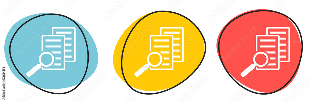 Button Banner für Website oder Business: Papiere, Daten und Dokumente durchsuchen - obrazy, fototapety, plakaty 