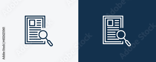 waybill icon. Outline waybill icon from delivery and logistics collection. linear vector isolated on white and dark blue background. Editable waybill symbol.