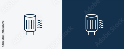 air purifier icon. Outline air purifier icon from electronic device and stuff collection. linear vector isolated on white and dark blue background. Editable air purifier symbol.