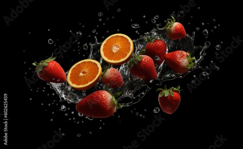 Set of fruits and berries, fruits for design