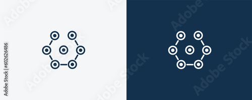 ar camera icon. Outline ar camera icon from ai and future technology collection. Linear vector isolated on white and dark blue background. Editable ar camera symbol.