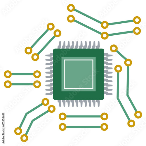 Semiconductor, front view