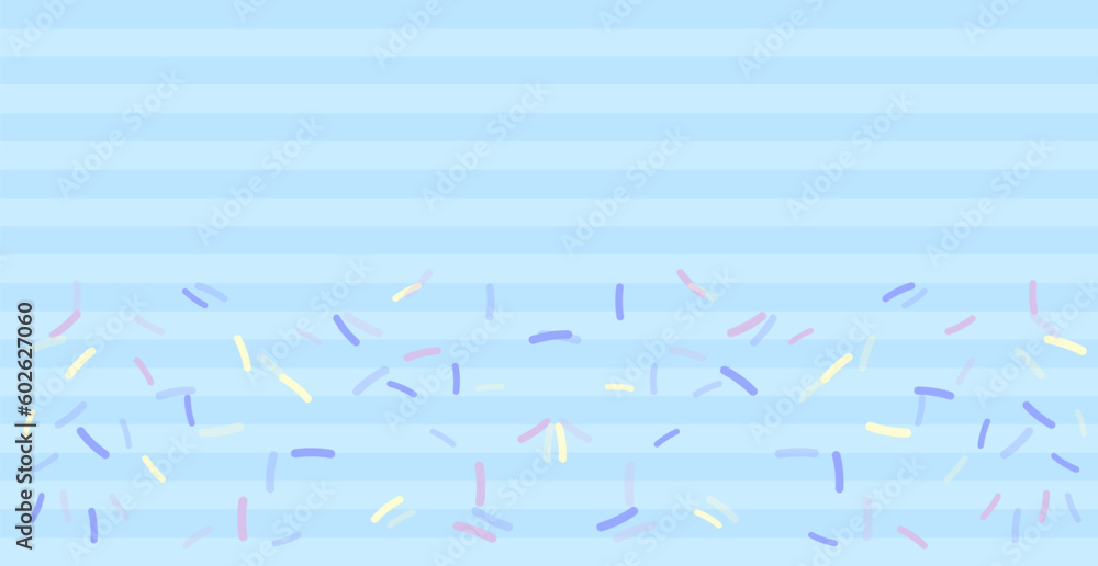 Colorful donut or cake glaze pattern with sprinkle topping. Vector