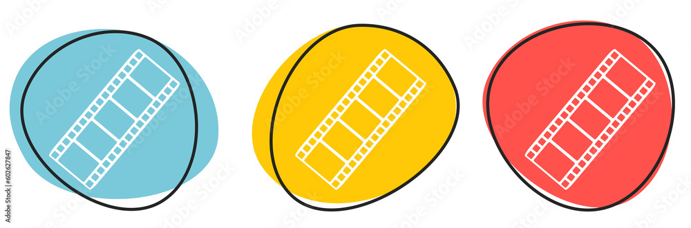 Button Banner für Website oder Business: Film, Video oder Kino Button Banner für Website oder Business: Film, Video oder Kino