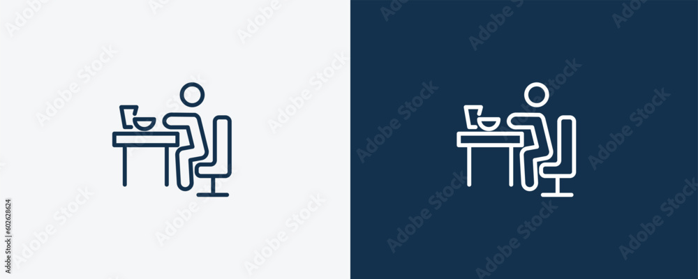 man eating icon. Outline man eating icon from behavior and action ...