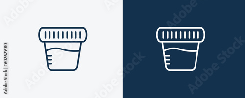 urine icon. Outline urine icon from health and medical collection. Linearvector isolated on white and dark blue background. Editable urine symbol.