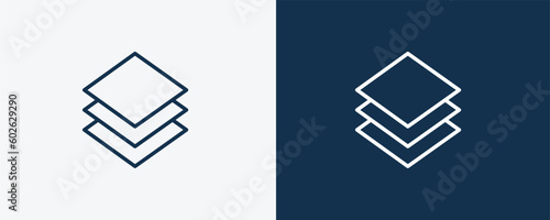 arrange icon. Outline arrange, business icon from education collection. Linear vector isolated on white and dark blue background. Editable arrange symbol.
