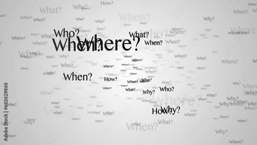 ANY QUESTION Keywords, Five Ws, Animation, Loop, 4k
ANY QUESTION Keywords, Five Ws, Animation, Loop, 4k