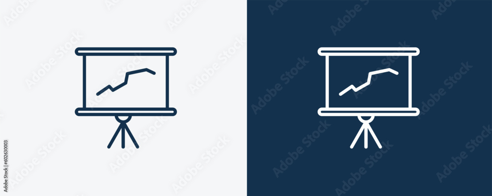 graphic panel icon.Outline graphic panel icon from business collection. Linear isolated on white and dark blue background. Editable graphic panel symbol. graphic panel icon.Outline graphic panel icon from business collection. Linear isolated on white and dark blue background. Editable graphic panel symbol.
