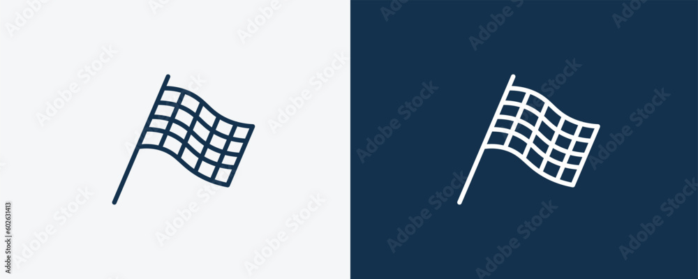 chequered flag icon. Outline chequered flag icon from sport and game ...
