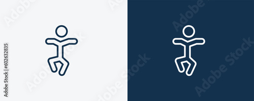 stupid human icon. Outline stupid human icon from feeling and reaction collection. Linear vector isolated on white and dark blue background. Editable stupid human symbol.