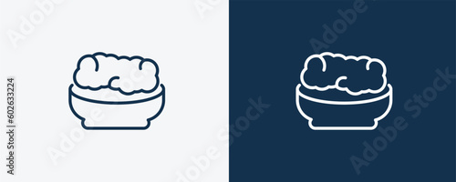 corn with pine icon. Outline corn with pine icon from culture and civilization collection. Linear vector isolated on white and dark blue background. Editable corn with pine symbol.