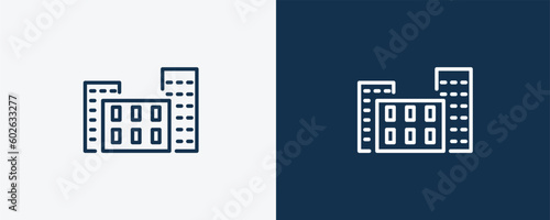 bo kaap icon. Outline bo kaap icon from culture and civilization collection. Linear vector isolated on white and dark blue background. Editable bo kaap symbol.