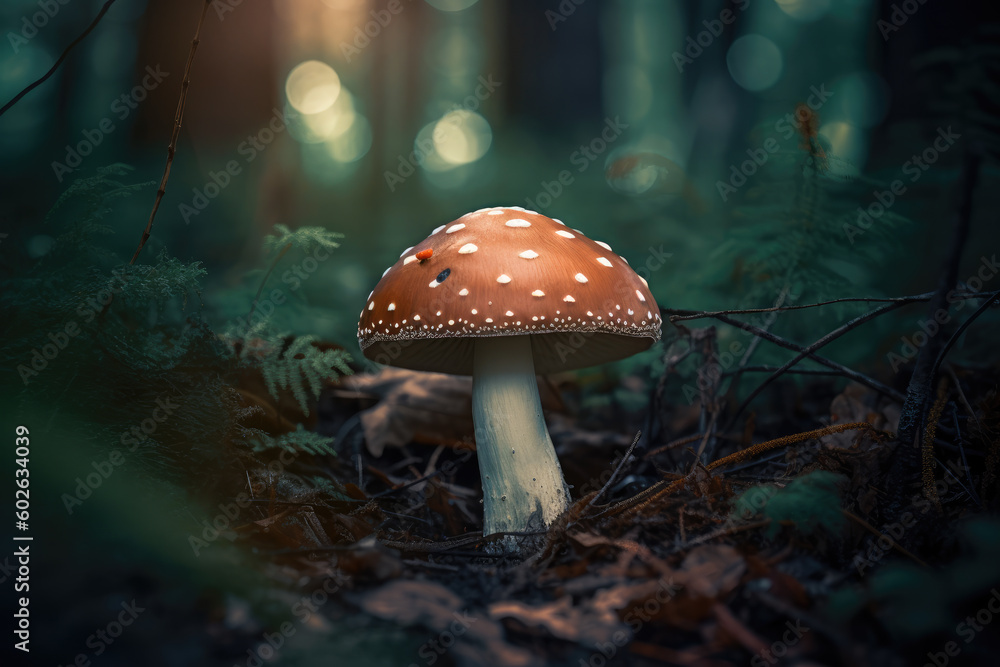 Fototapeta premium Magic mushroom in the forest