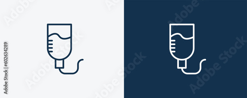 perfusion icon. Outline perfusion icon from medical and healthcare collection. Linear vector isolated on white and dark blue background. Editable perfusion symbol.