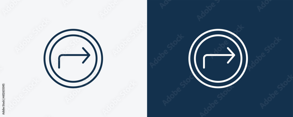 turn right arrow icon. Outline turn right arrow icon from user interface collection. Linear vector. Editable turn right arrow symbol can be used web and mobile turn right arrow icon. Outline turn right arrow icon from user interface collection. Linear vector. Editable turn right arrow symbol can be used web and mobile