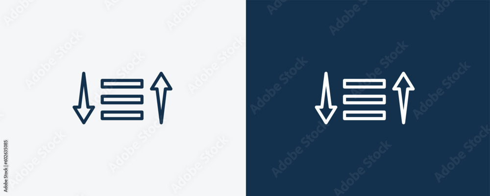 sorting icon. Outline sorting icon from user interface collection ...
