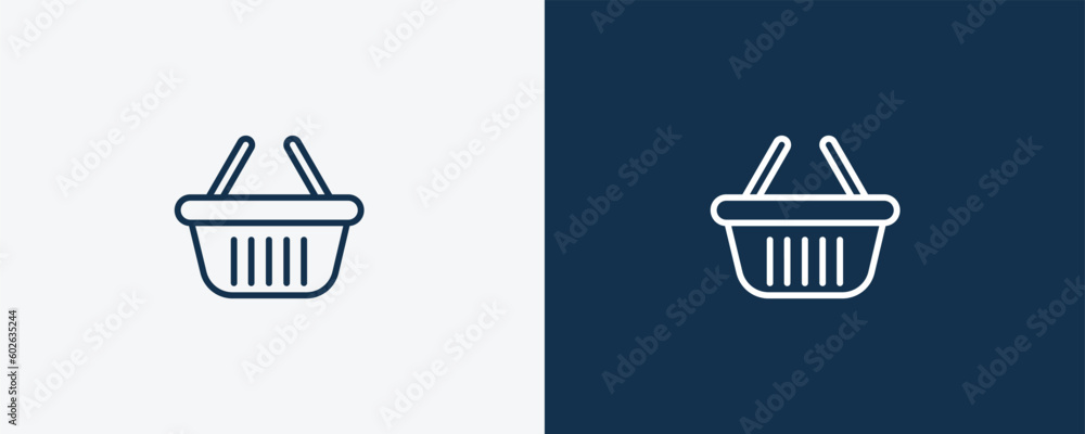 empty shopping basket icon. Outline empty shopping basket icon from tools and utensils collection. Linear vector. Editable empty shopping basket symbol can be used web and mobile empty shopping basket icon. Outline empty shopping basket icon from tools and utensils collection. Linear vector. Editable empty shopping basket symbol can be used web and mobile