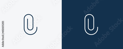 attachments icon. Outline attachments icon from tools and utensils collection. Linear vector. Editable attachments symbol can be used web and mobile