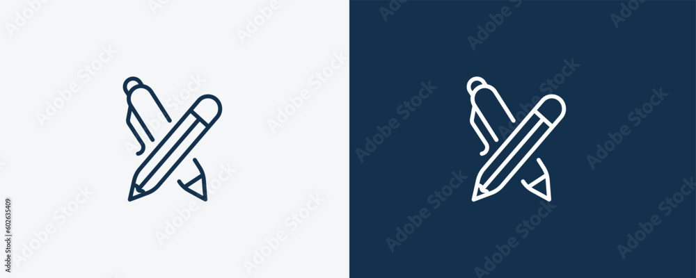 writing tool icon. Outline writing tool icon from tools and utensils collection. Linear vector. Editable writing tool symbol can be used web and mobile writing tool icon. Outline writing tool icon from tools and utensils collection. Linear vector. Editable writing tool symbol can be used web and mobile