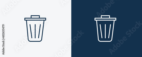 recycling bin icon. Outline recycling bin icon from tools and utensils collection. Linear vector. Editable recycling bin symbol can be used web and mobile