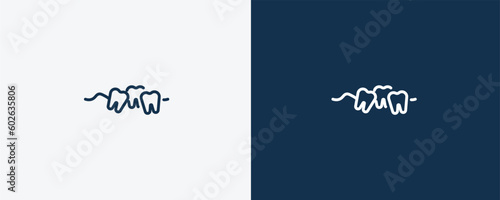 malocclusion icon. Outline malocclusion icon from dental health collection. Editable malocclusion symbol.