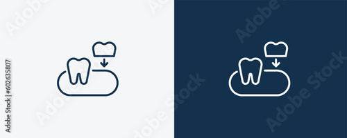 partial denture icon. Outline partial denture icon from dental health collection. Editable partial denture symbol.