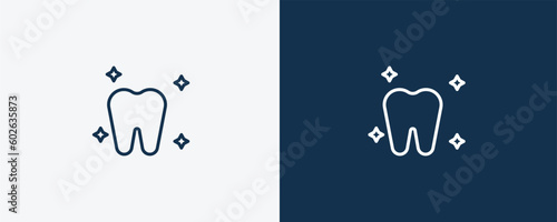 white teeth icon. Outline white teeth icon from dental health collection. Editable white teeth symbol.
