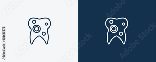 bicuspid icon. Outline bicuspid icon from dental health collection. Editable bicuspid symbol.