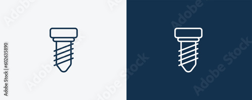 implant fixture icon. Outline implant fixture icon from dental health collection. Editable implant fixture symbol.