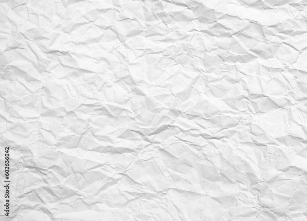 Fototapeta premium White crumpled paper texture background. Clean white paper.