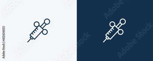 dental needle icon. Outline dental needle icon from dental health collection. Editable dental needle symbol.