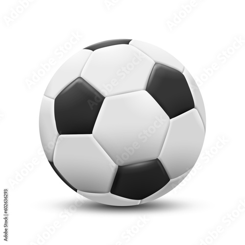 Soccer ball isolated on white background. Vector Illustration.