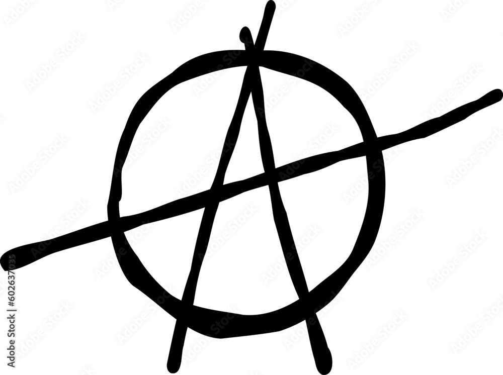 Doodle Grunge Anarchy Symbol Doodle Grunge Anarchy Symbol
