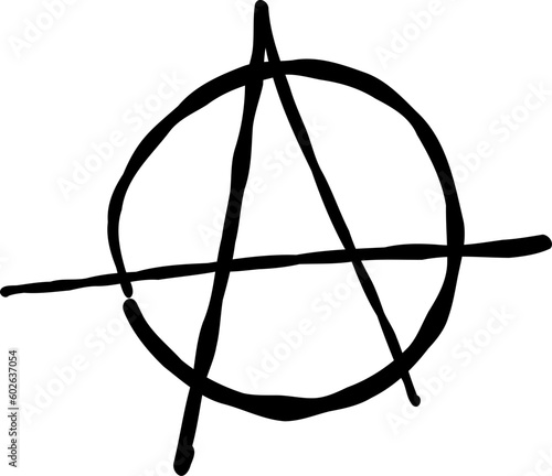 Doodle Grunge Anarchy Symbol