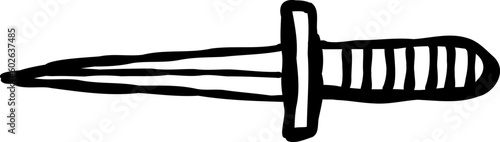 Doodle Grunge Knife or Dagger