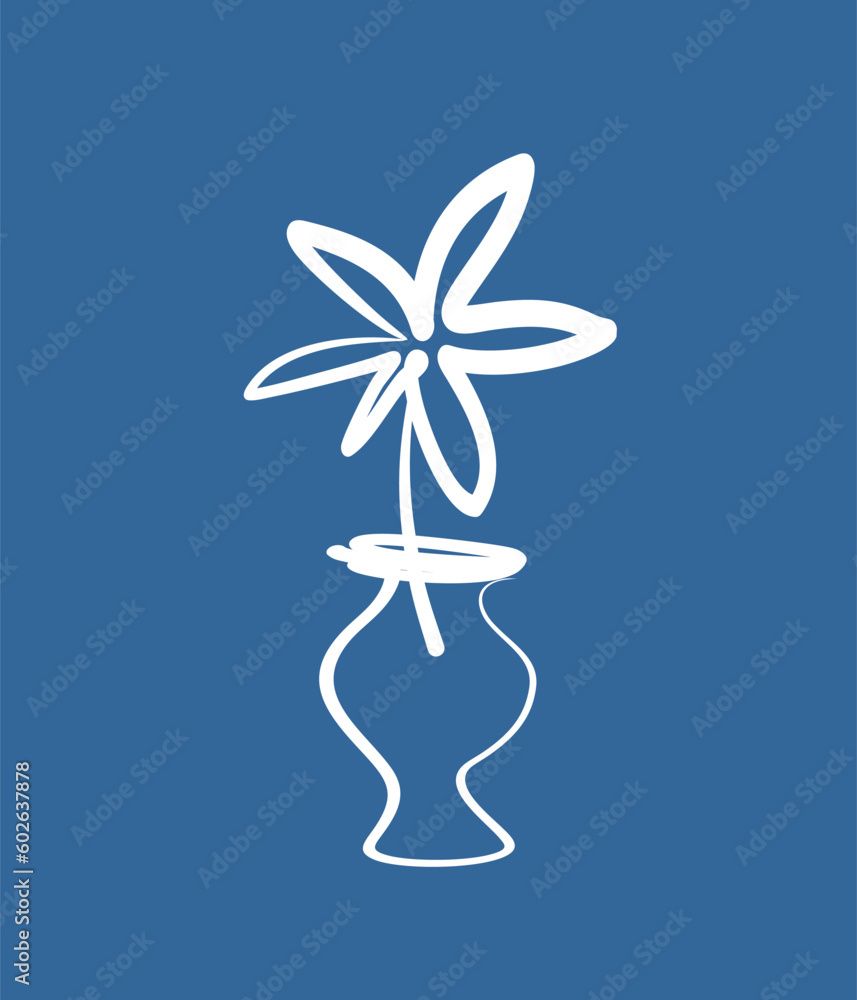 Vase with flower vector illustration Vase with flower vector illustration