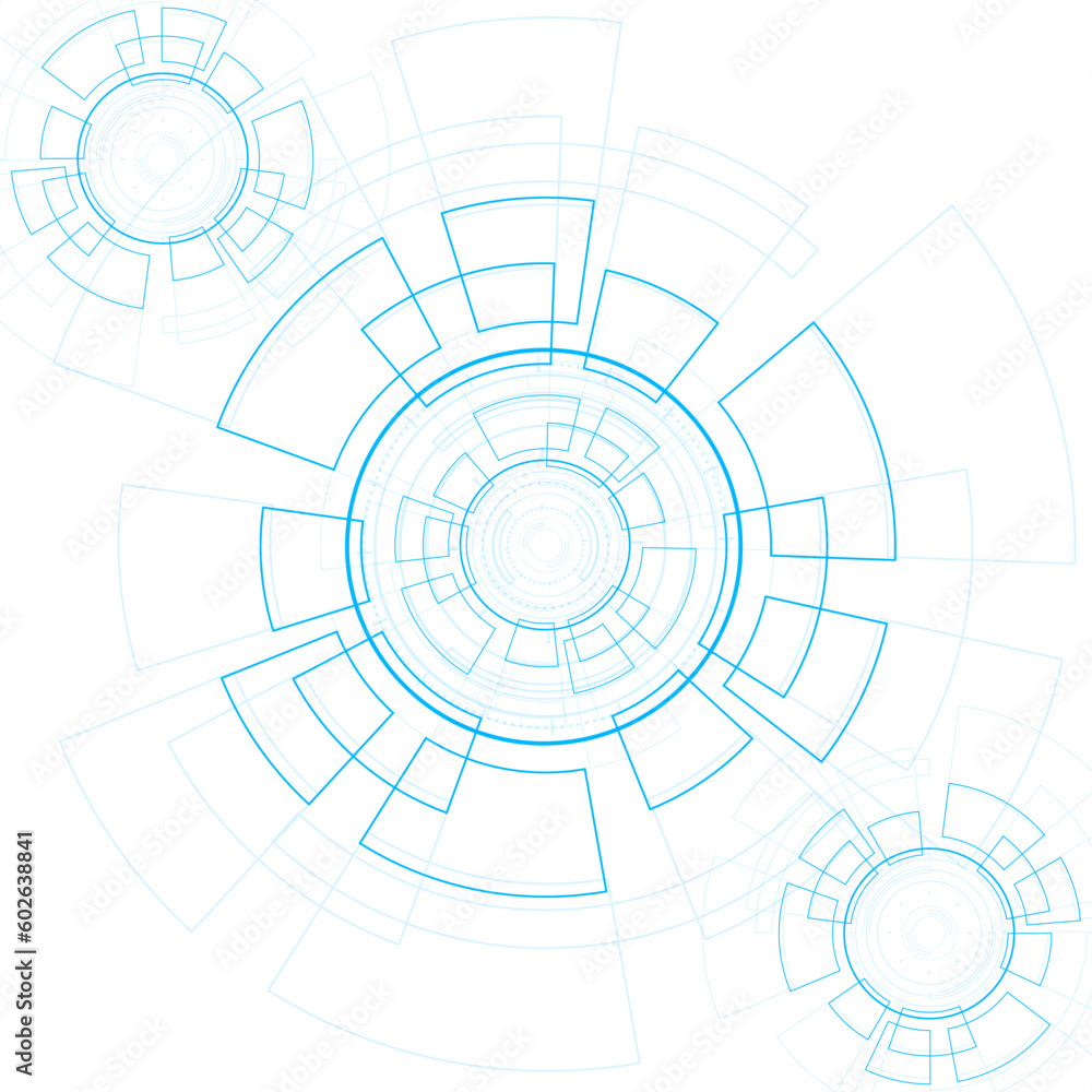 Obraz premium Sci fi futuristic user interface, HUD, Technology abstract background , Vector illustration.