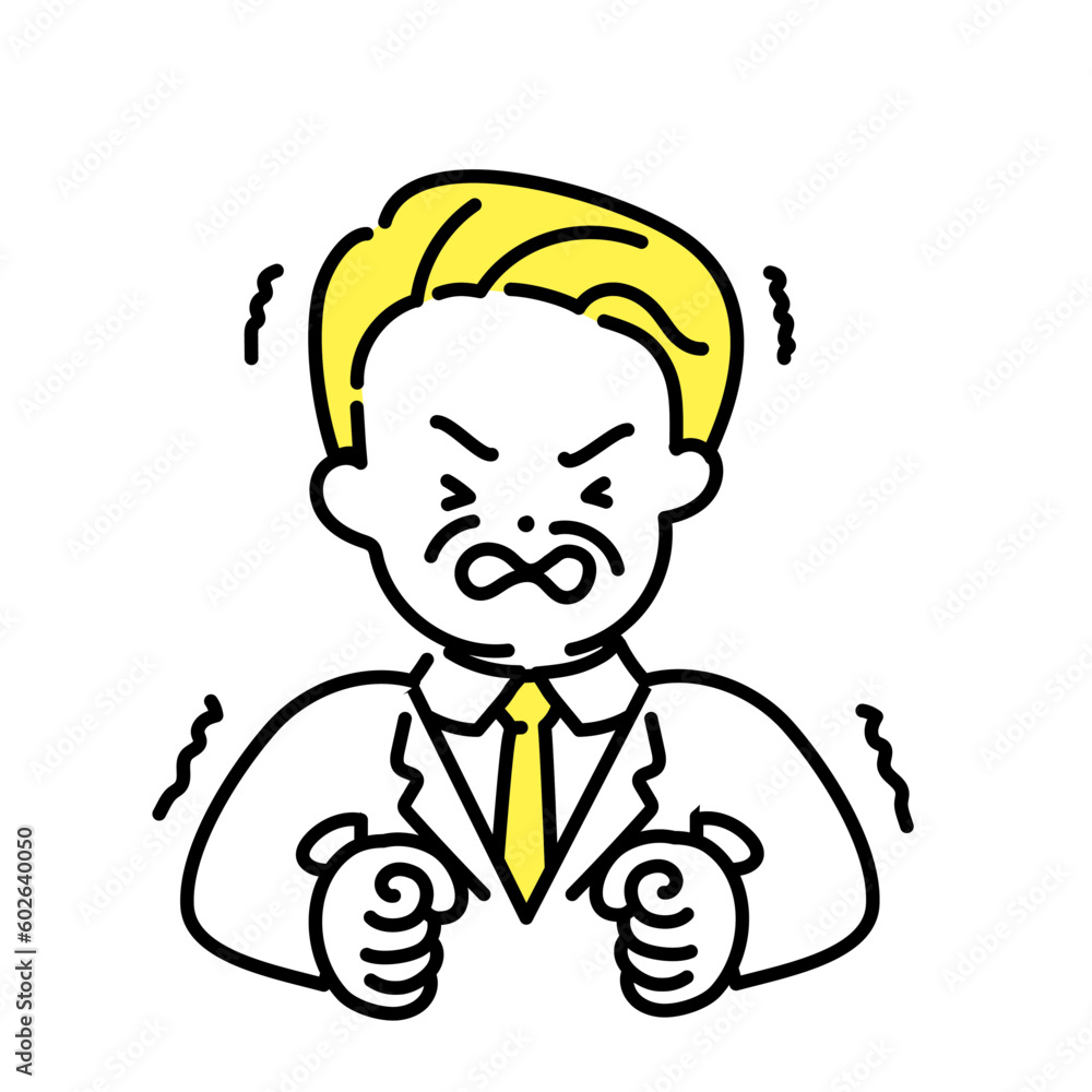 かわいい人物のイラストシリーズ _ オフィスワーカー_シニア _ 耐える かわいい人物のイラストシリーズ _ オフィスワーカー_シニア _ 耐える