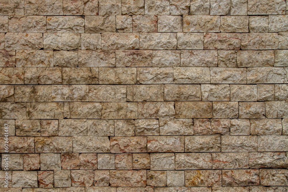 Fototapeta premium Textured old red brick wall