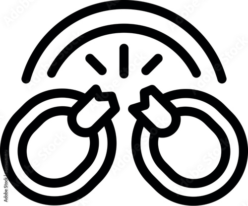 Broken chain icon outline vector. Work alternative. House creative