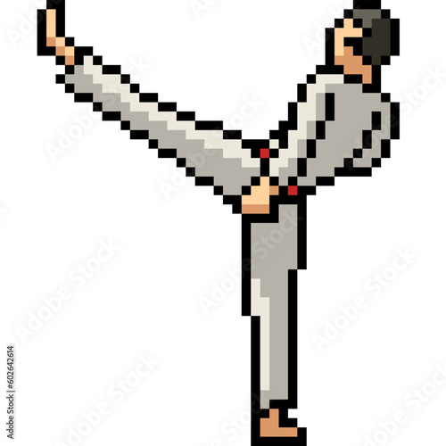 pixel art karate kick attack
