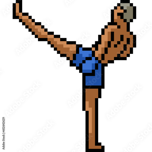 pixel art muay thai kick