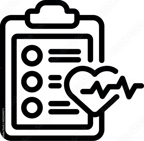 Muscle heartrate training icon outline vector. Arm body. Strong power