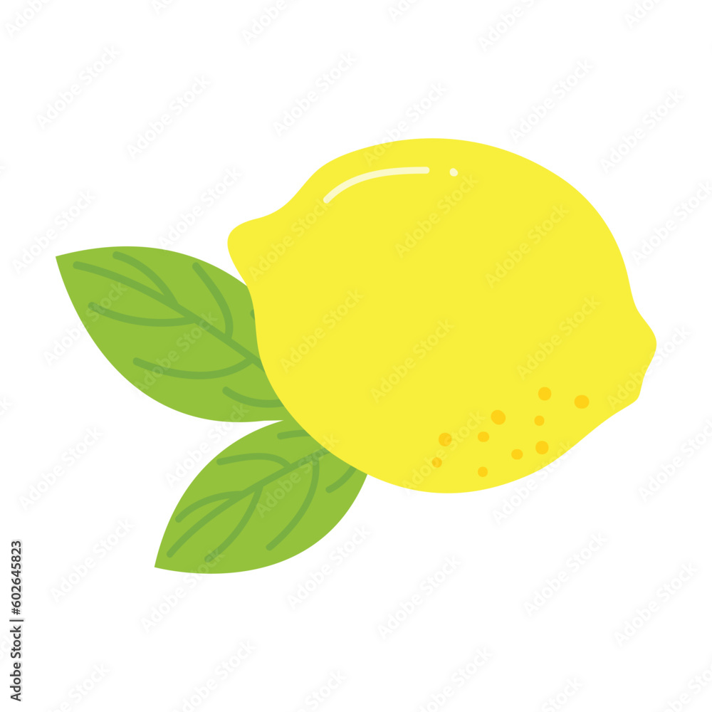 Fresh Lemon Illustration Isolated In White Background. Lemon Slice Cartoon Illustration. Fresh Lemon Illustration Isolated In White Background. Lemon Slice Cartoon Illustration.