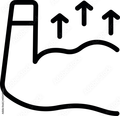 Bicep grow icon outline vector. Muscle arm. Energy healthy