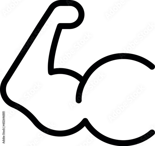 Big biceps icon outline vector. Arm muscle. Bicep power